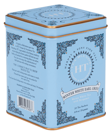 winter white earl gray tea canister
