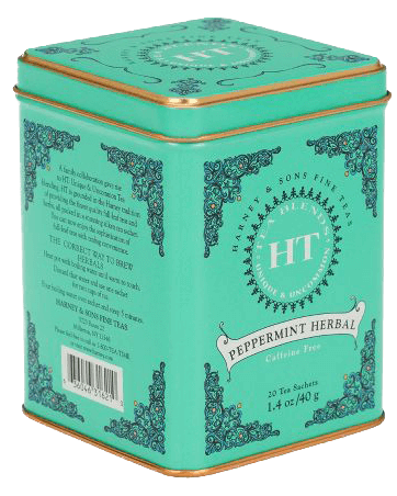 peppermint herbal tea canister